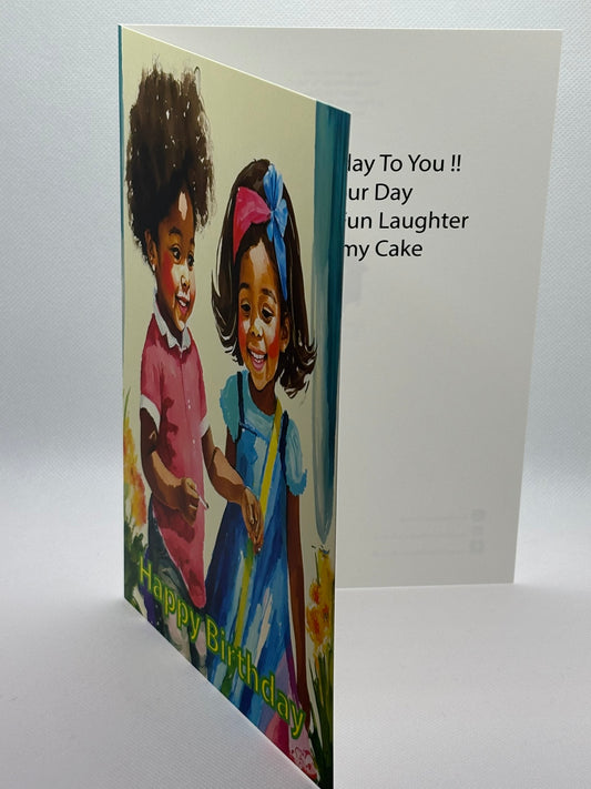 Two Young Girl Friends Playing