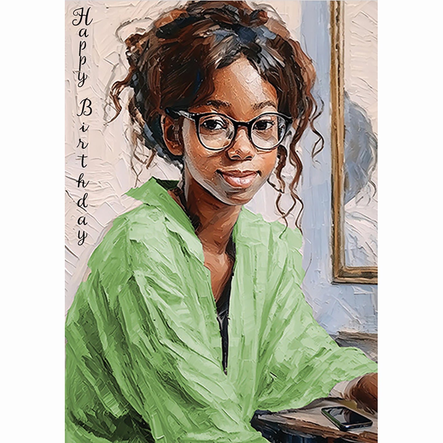 Beautiful Young Lady In Green