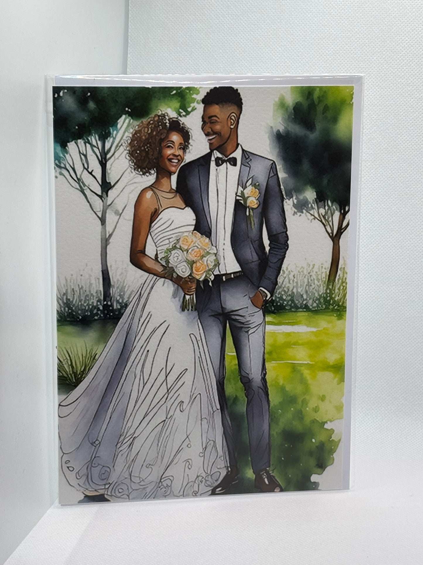 A Young Couple Outdoors On The Big Day